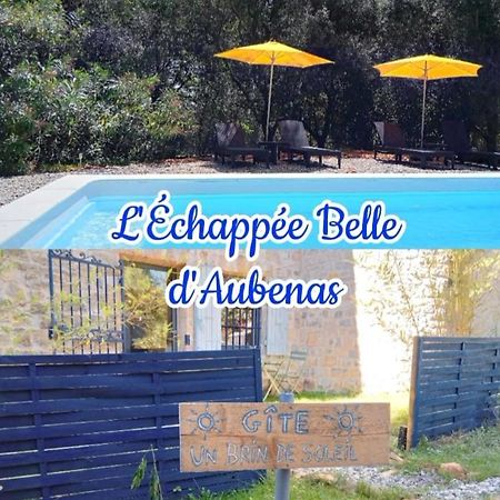 2 Pieces "Le Brin De Soleil" Gites Appart 'Hotel L'Echappee Belle D'Aubenas Logement 1 Sur 3 Eksteriør billede