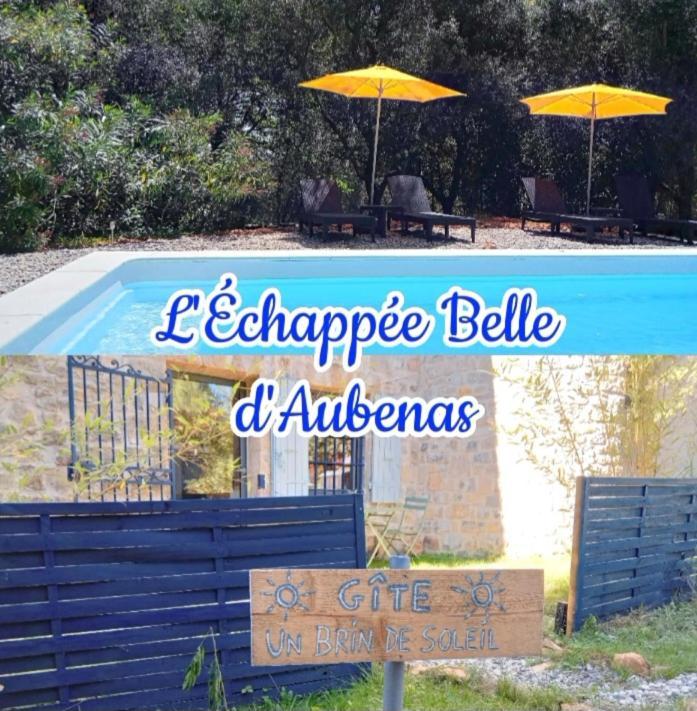 2 Pieces "Le Brin De Soleil" Gites Appart 'Hotel L'Echappee Belle D'Aubenas Logement 1 Sur 3 Eksteriør billede